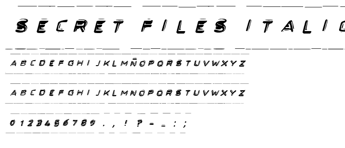Secret Files Italic font